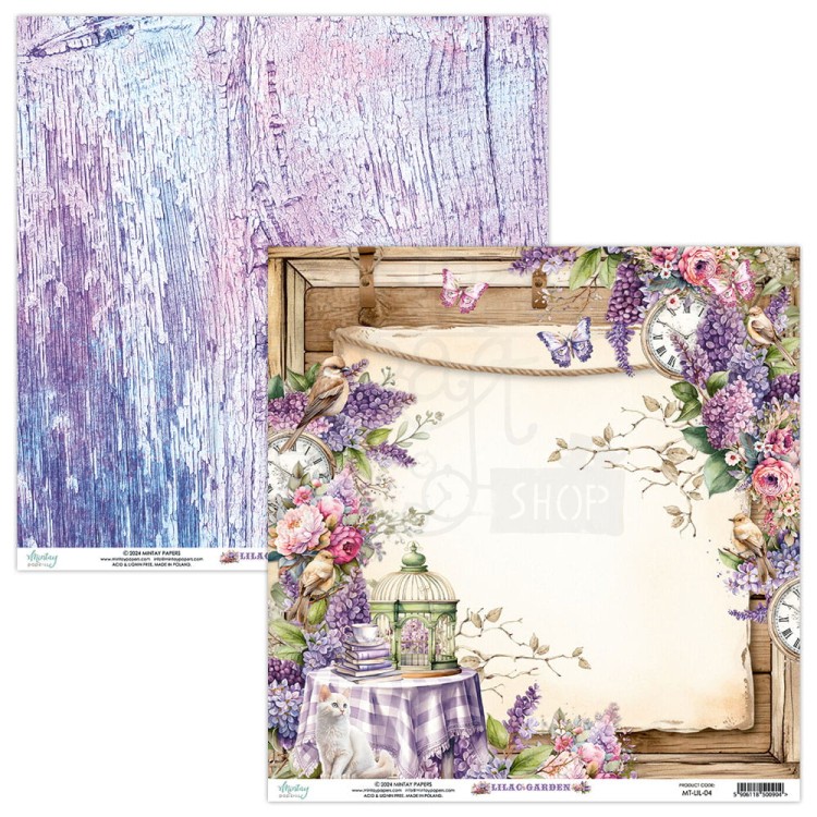 Zestaw papierów do scrapbookingu 30x30 Lilac Garden MT-LIL-07 Minaty