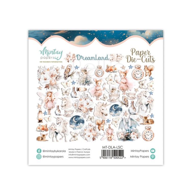 Kształty papierowe ozdoby Die Cuts Dreamland MT-DLA-LSC Minaty