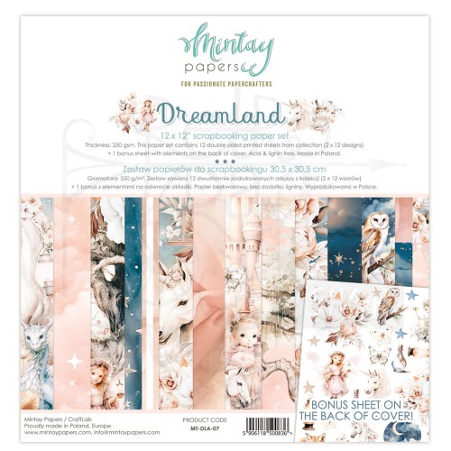 Zestaw papierów do scrapbookingu 30x30 Dreamland MT-DLA-07 Minaty