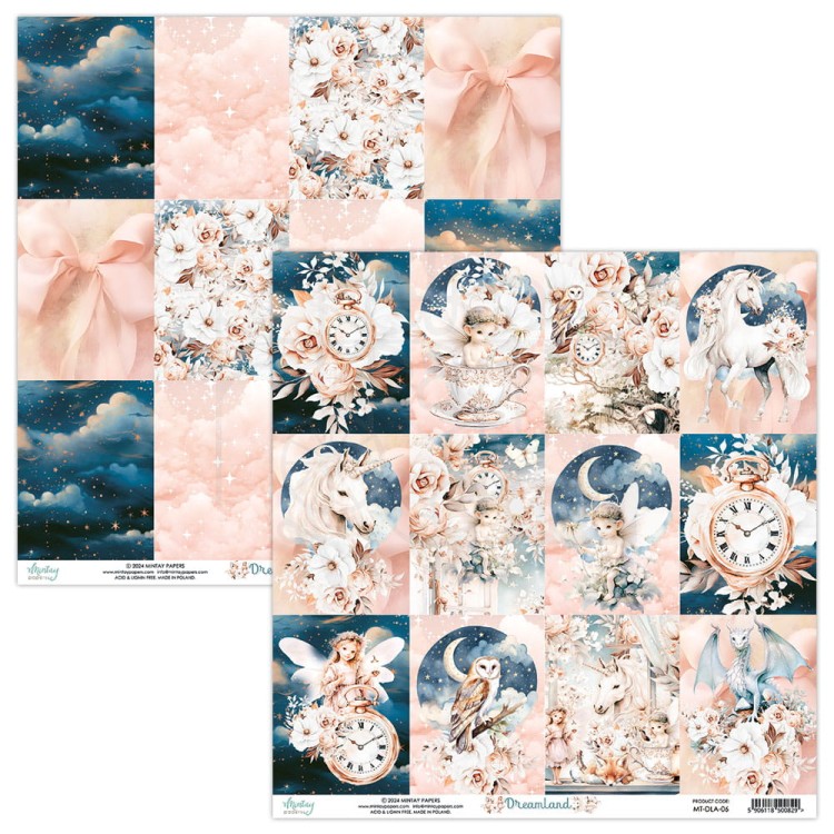 Zestaw papierów do scrapbookingu 30x30 Dreamland MT-DLA-07 Minaty