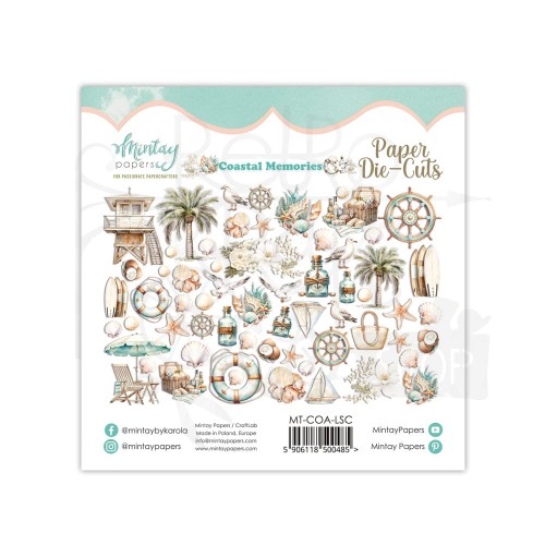 Kształty papierowe ozdoby Die Cuts Coastal Memories MT-COA-LSC Minaty