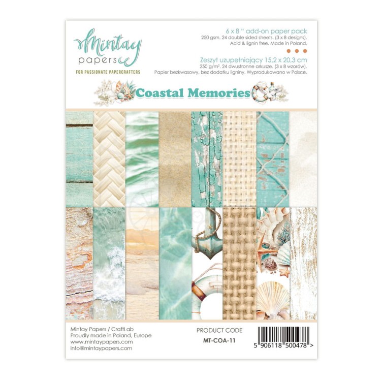 Kształty papierowe ozdoby Die Cuts Coastal Memories MT-COA-LSC Minaty