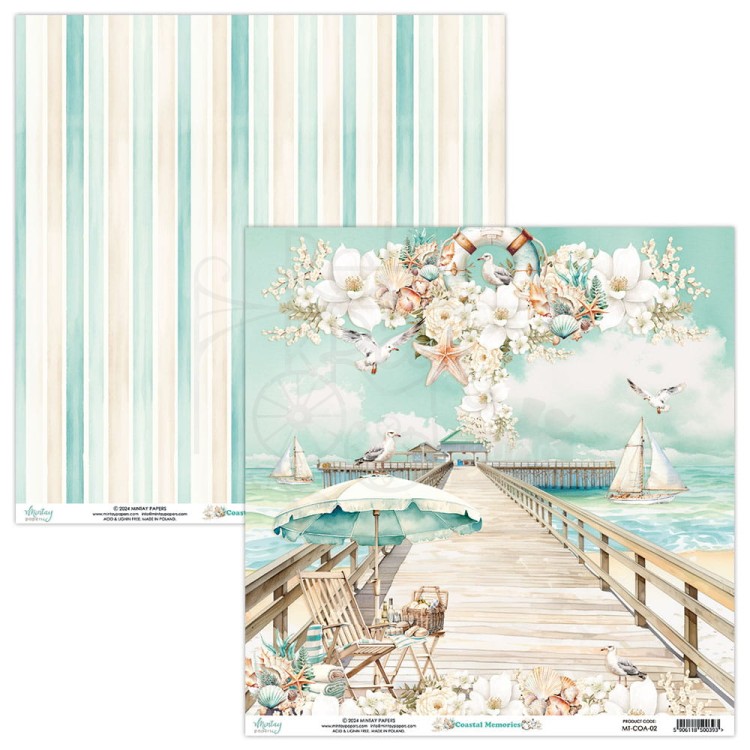 Zestaw papierów do scrapbookingu 30x30 Coastal Memories MT-COA-07 Minaty