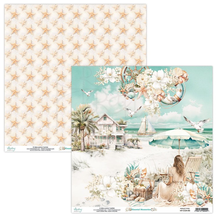 Zestaw papierów do scrapbookingu 30x30 Coastal Memories MT-COA-07 Minaty