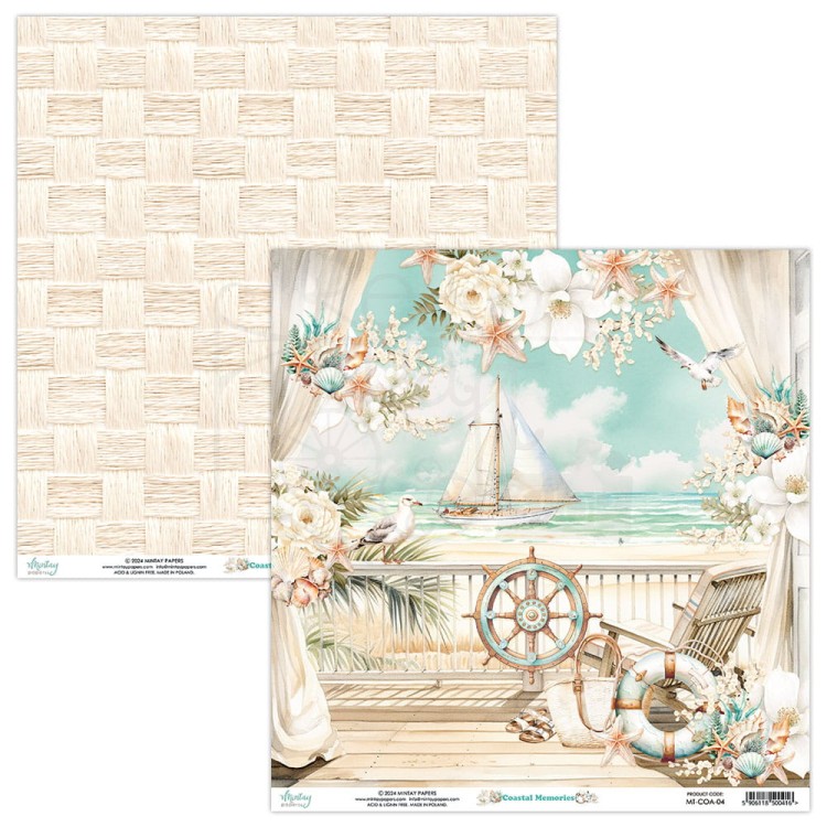 Zestaw papierów do scrapbookingu 30x30 Coastal Memories MT-COA-07 Minaty