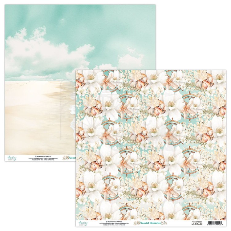 Zestaw papierów do scrapbookingu 30x30 Coastal Memories MT-COA-07 Minaty