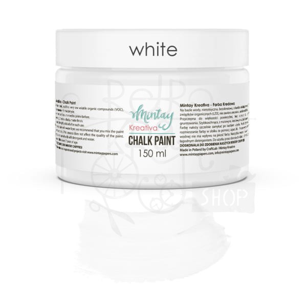 Farba kredowa biała 150ml MTK-CHALK-01 Mintay Kreativa