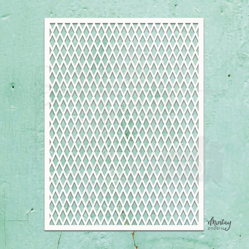 Szablon maska 15x20 Diamond Pattern Romby MTK-STEN-36 Mintay Kreativa