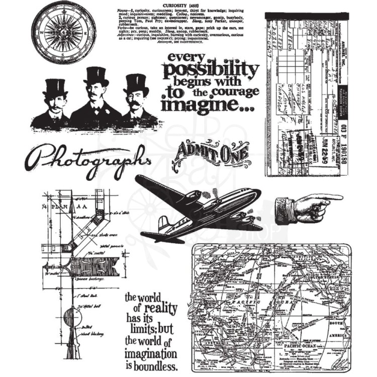 Stempel gumowy kauczukowy Warehouse District CMS-LG124 Tim Holtz Stampers Anonymous