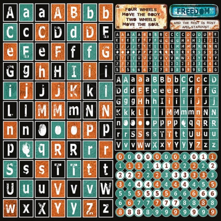 Zestaw papierów do scrapbookingu 30x30 Collateral Rust 8 arkuszy CBT026 Ciao Bella