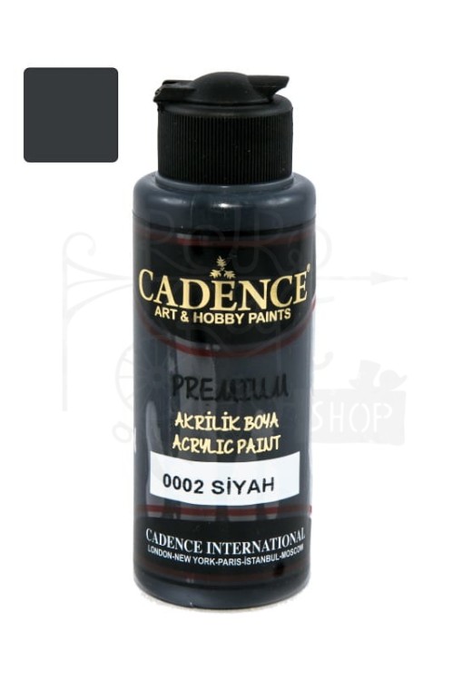 Farba akrylowa Premium czarna 120ml P0002 Cadence