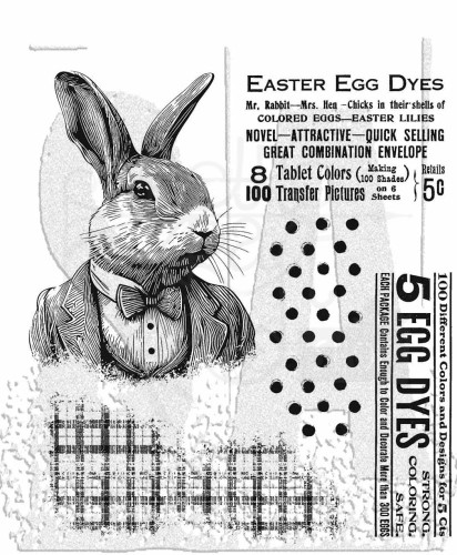 Stempel gumowy kauczukowy Mr. Rabbit 5A0021L9 1G4HH Tim Holtz Stampers Anonymous