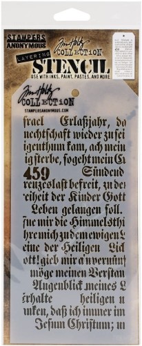Szablon maska 12x22cm Script THS149 Tim Holtz Stampers Anonymous