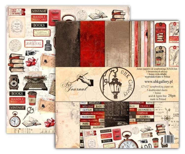 Papier do scrapbookingu 30x30 Art Journal - okładka UHK Gallery