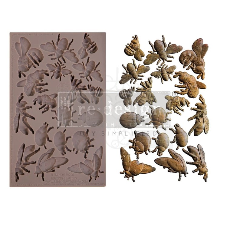 Foremka silikonowa 20x13 Buzzy Beauties Pszczoły i żuki 669706 ReDesign Prima