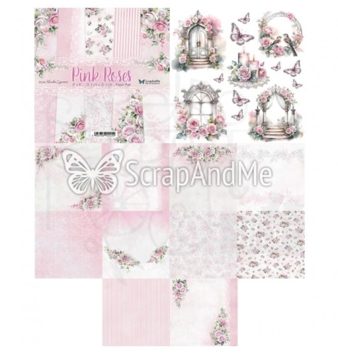 Zestaw papierów do scrapbookingu 20x20 Pink Roses ScrapAndMe