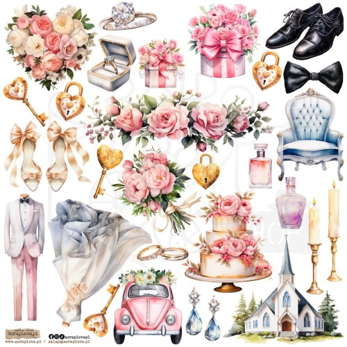 Naklejki do scrapbookingu i art journalingu Wedding 8 ScrapLove