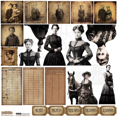 Naklejki do scrapbookingu i art journalingu Vintage 7 ScrapLove