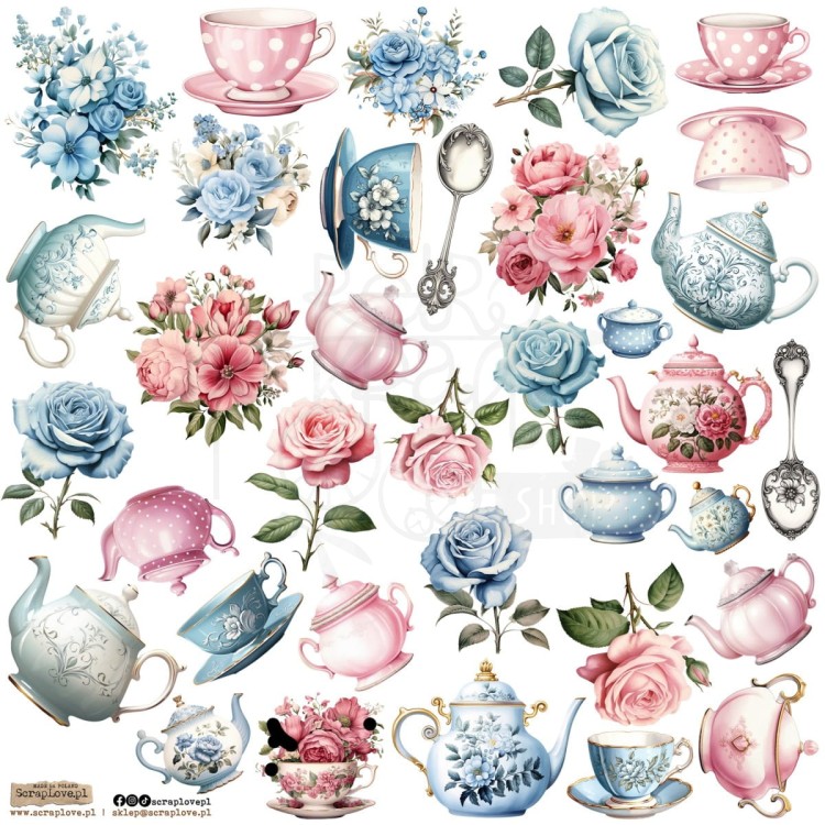 Naklejki do scrapbookingu i art journalingu Tea Roses 1 ScrapLove