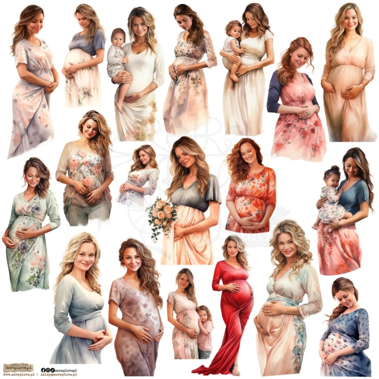 Naklejki do scrapbookingu i art journalingu Pregnancy ScrapLove
