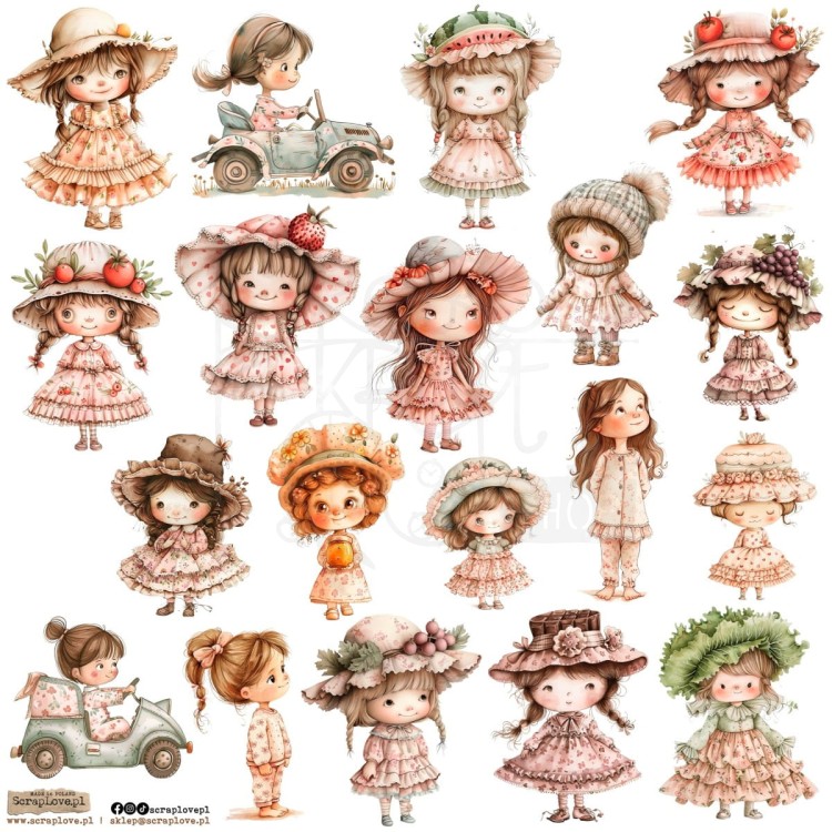 Naklejki do scrapbookingu i art journalingu Lovely Girls 1 ScrapLove