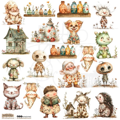 Naklejki do scrapbookingu i art journalingu Lovely Fantasy 1 ScrapLove