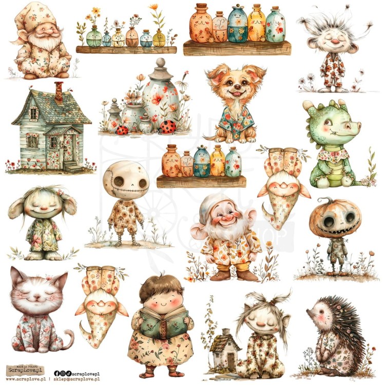 Naklejki do scrapbookingu i art journalingu Lovely Fantasy 1 ScrapLove