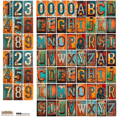 Naklejki do scrapbookingu i art journalingu Junk Journal Alphabet 1 ScrapLove