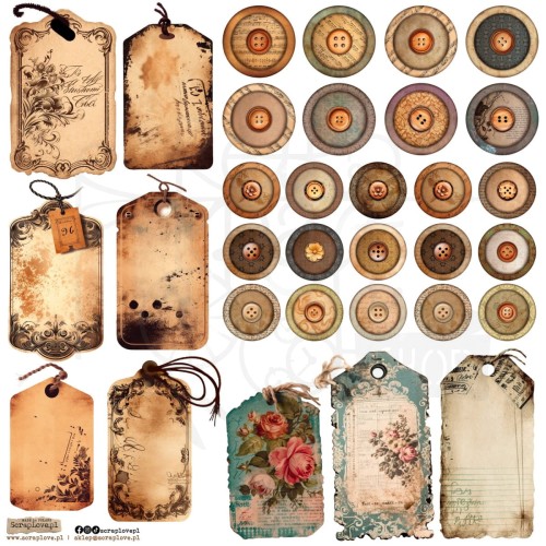 Naklejki do scrapbookingu i art journalingu Junk Journal 4 ScrapLove