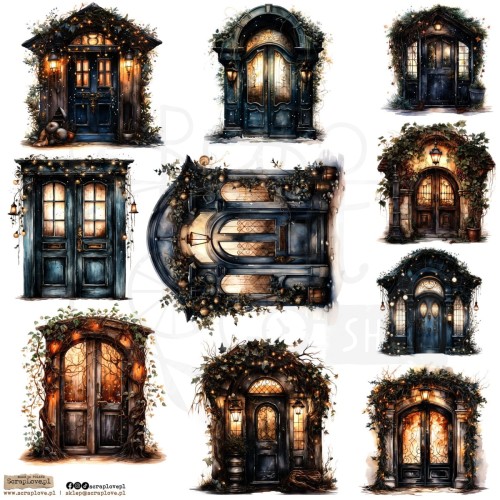 Naklejki do scrapbookingu i art journalingu Gothic Door 1 ScrapLove