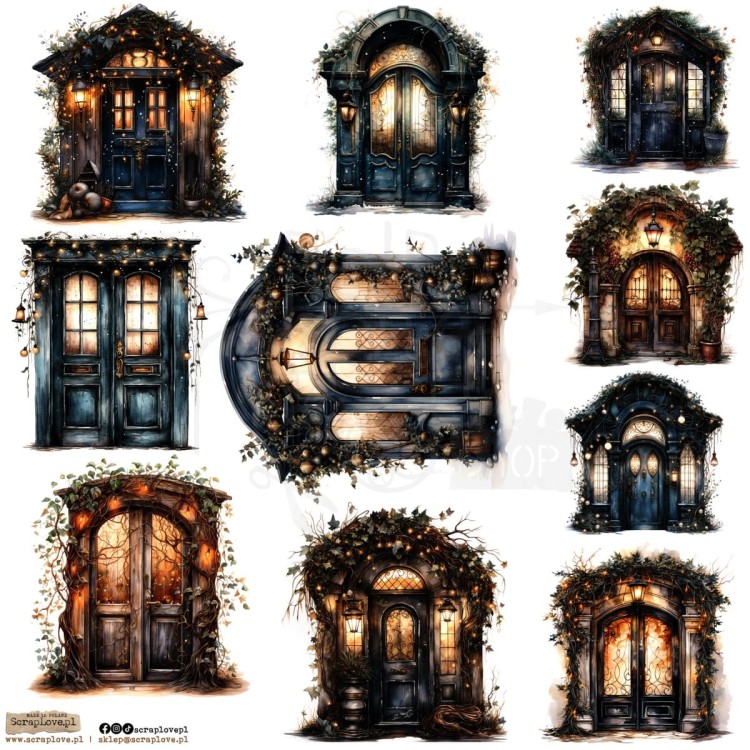 Naklejki do scrapbookingu i art journalingu Gothic Door 1 ScrapLove