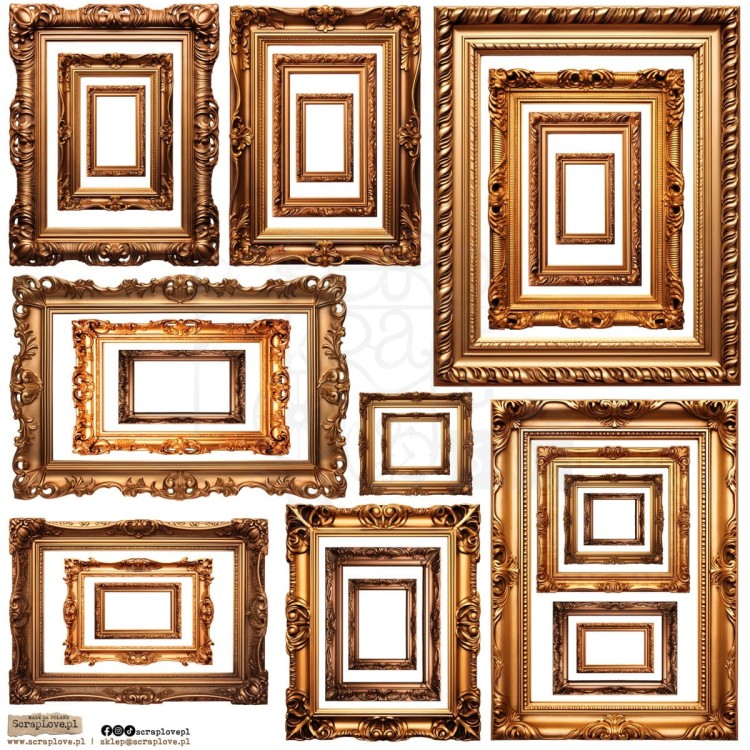 Naklejki do scrapbookingu i art journalingu Frames 1 ScrapLove