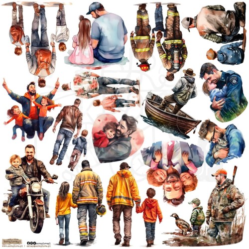Naklejki do scrapbookingu i art journalingu Father 2 ScrapLove