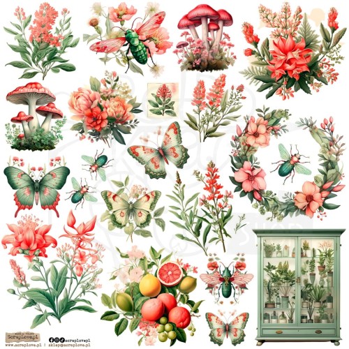 Naklejki do scrapbookingu i art journalingu Botanical 1 ScrapLove