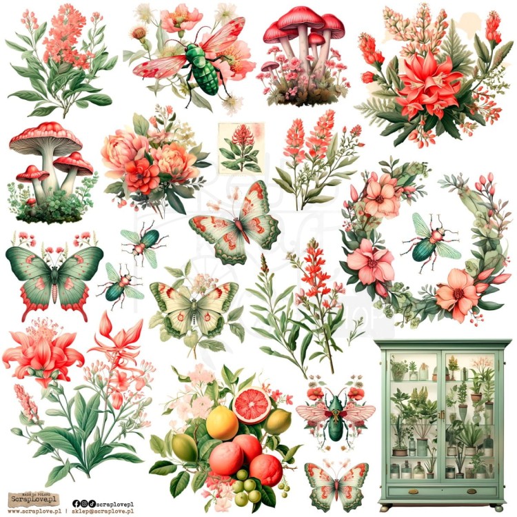 Naklejki do scrapbookingu i art journalingu Botanical 1 ScrapLove