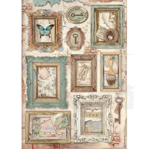 Papier ryżowy A4 Atelier Ramki DFSA4548 Stamperia