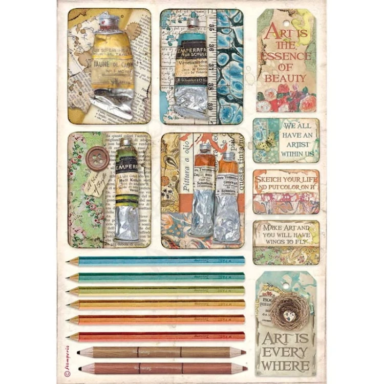 Papier ryżowy A4 Atelier Akcesoria malarskie DFSA4550 Stamperia