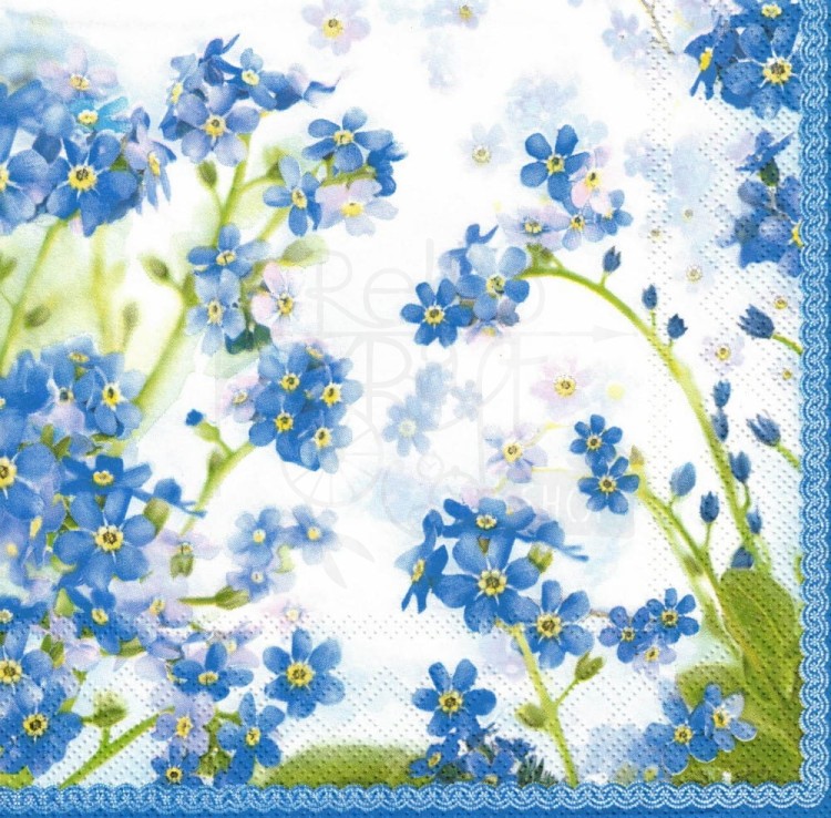 Serwetka 33x33 - Niezapominajki