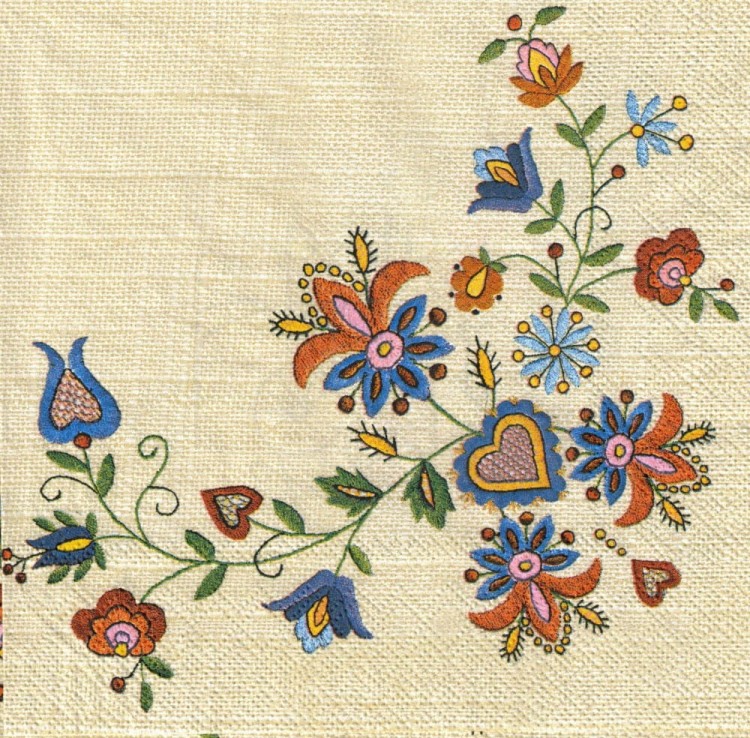 Serwetka 33x33 - Ornamenty motywy ludowe 3