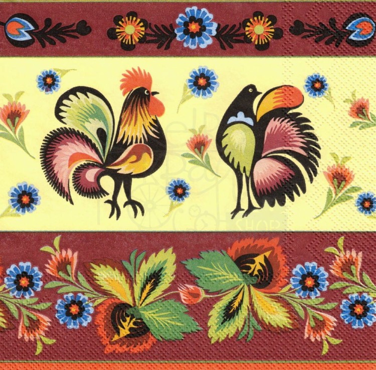 Serwetka 33x33 - Ornamenty motywy ludowe 2