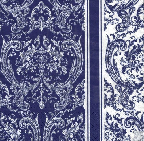 Serwetka 33x33 - Niebieskie ornamenty