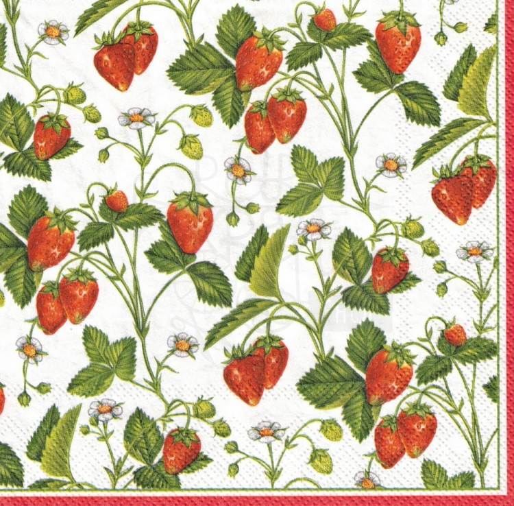 Serwetka 33x33 - Truskawki 5