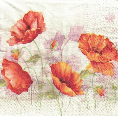 Serwetka 33x33 - Maki 2