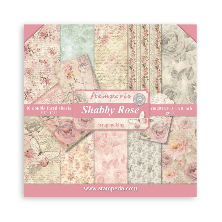 Zestaw papierów do scrapbookingu 20x20 Shabby Rose SBBS107 Stamperia