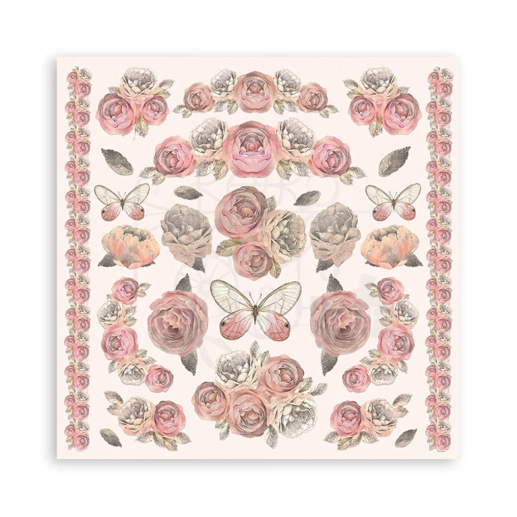 Zestaw papierów do scrapbookingu 20x20 Shabby Rose SBBS107 Stamperia