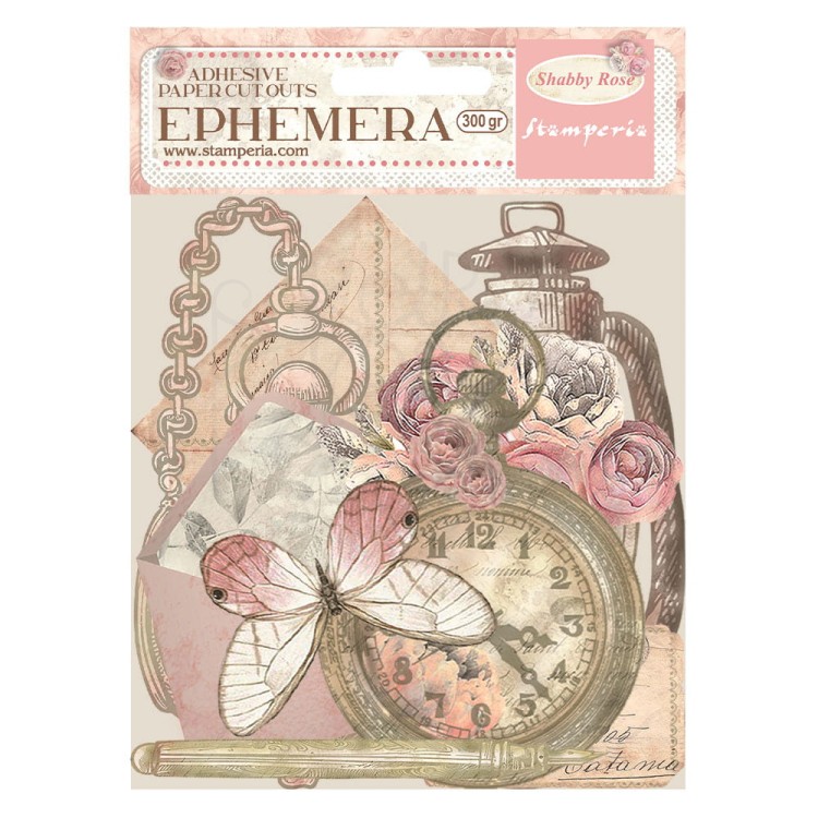 Ozdoby papierowe samoprzylepne Ephemera Shabby Rose DFLCT47 Stamperia