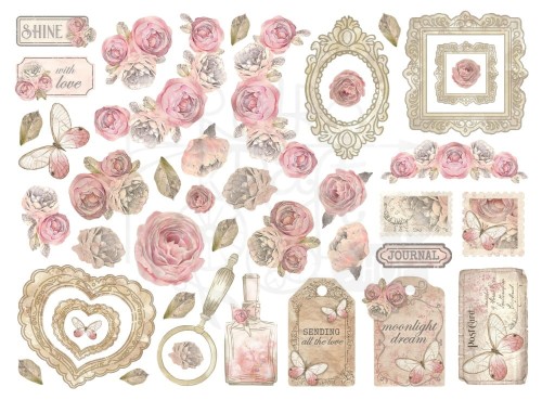 Ozdoby kształty tekturowe Die Cuts Shabby Rose DFLDC99 Stamperia
