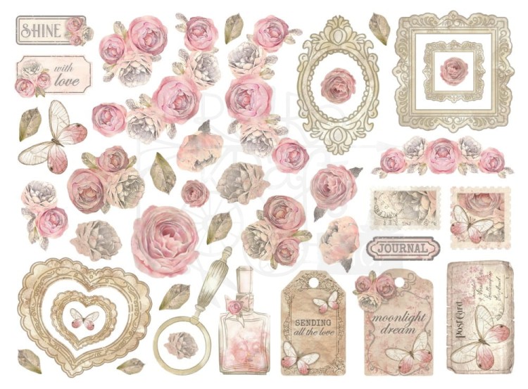 Ozdoby kształty tekturowe Die Cuts Shabby Rose DFLDC99 Stamperia