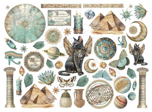 Ozdoby kształty tekturowe Die Cuts Fortune DFLDC98 Stamperia