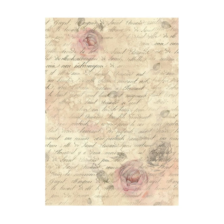 Papier ryżowy A6 Shabby Rose Backgrounds tła - zestaw 8szt DFSAK6023 Stamperia